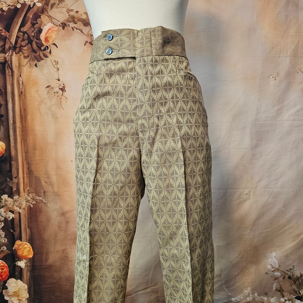 Vintage DEADSTOCK 1970s Levis Sta-Prest Slacks Pants Tan Diamond Flare 31x32 NWT - Picture 4 of 16